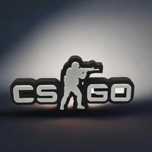 Logo CS:GO 3D – Déco gaming / Cadeau fan FPS