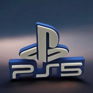 Logo PS5 3D – Déco gaming / Cadeau fan PlayStation