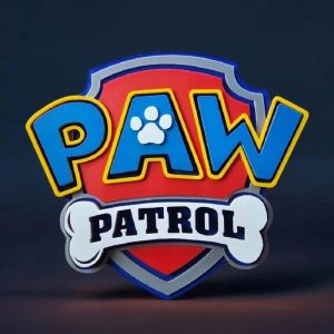 Logo Paw Patrol 3D – Déco enfant / Cadeau fan de la Pat’ Patrouille