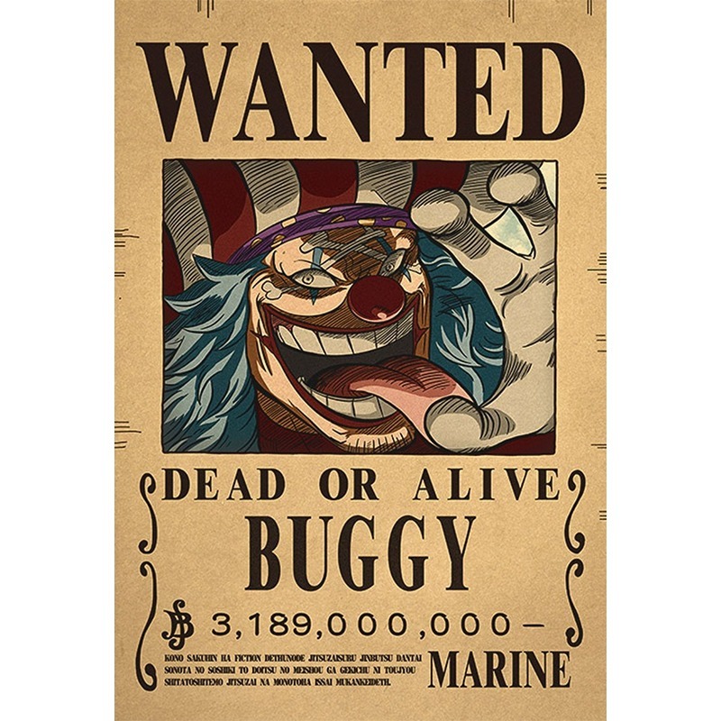 Avis de recherche Empereur One Piece Luffy, Shanks, Baggy & Barbe Noire – Image 5