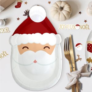 6 ASSIETTES A DESSERT PÈRE NOËL