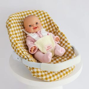 Coque pour poupée Vichy moutarde, Tiny Harlow