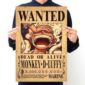 Avis de recherche Luffy gear 5 Nika Wanted One Piece