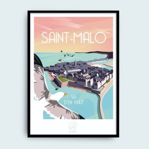 Affiche Saint Malo, Vu d’en haut, La Loutre