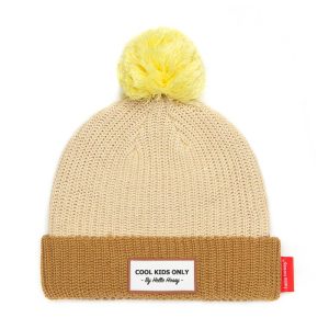 Bonnet enfant à pompon colorblock crème, Cool Kids, Hello Hossy