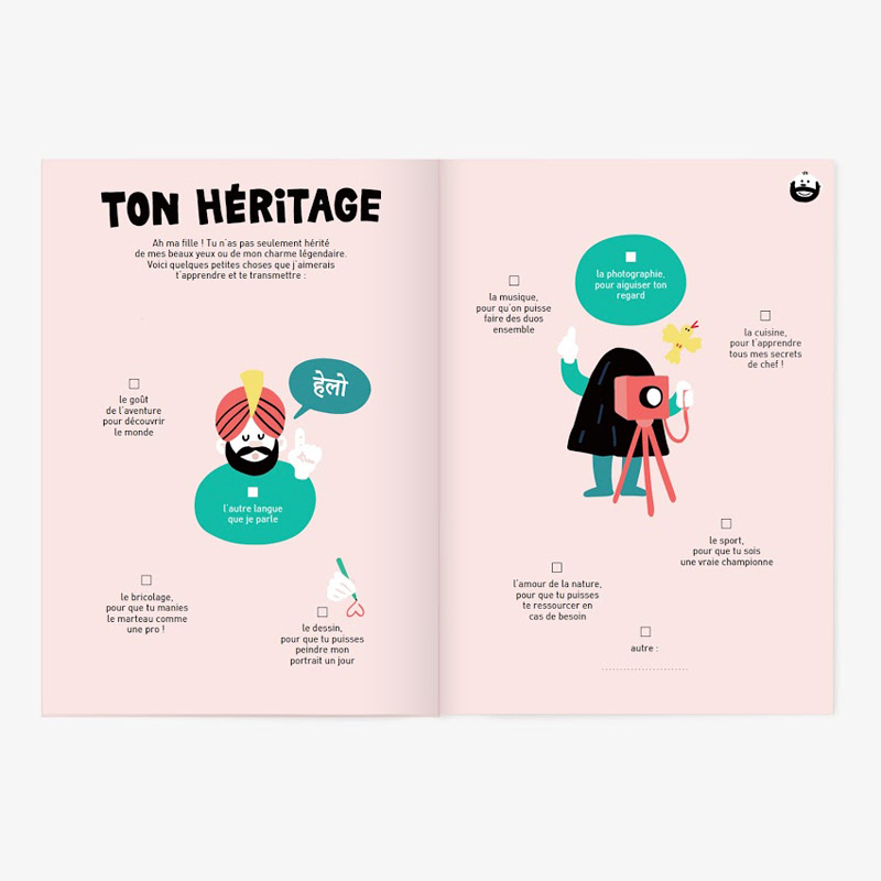 Cahier de Partage Tel Père telle fille, Minus Éditions – Image 3